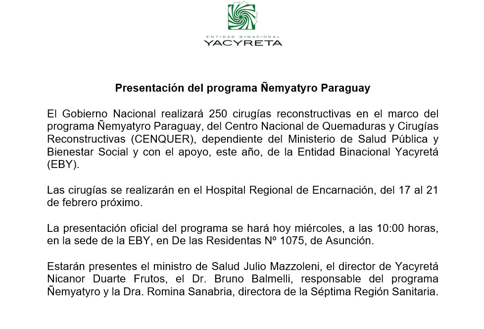 Presentarán proyecto Ñemyatyro Paraguay