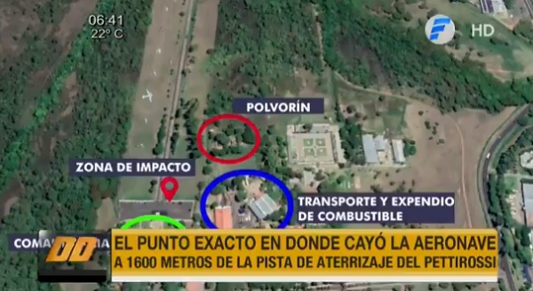 Aeronave cayó a 1.600 metros de la pista del Silvio Pettirossi, revelan