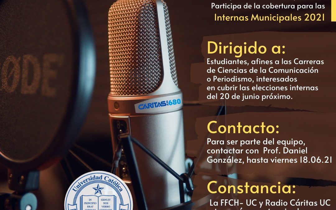 Radio Cáritas UC convoca a pasantías para cobertura de Elecciones Internas Municipales