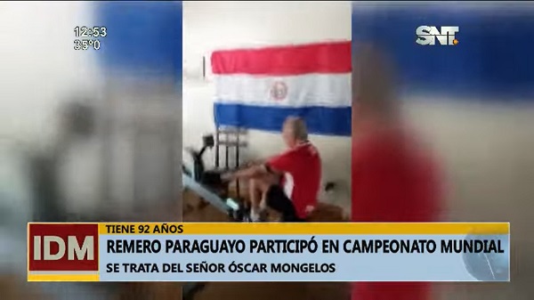 Remero paraguayo de 92 años gana medalla de plata en campeonato mundial
