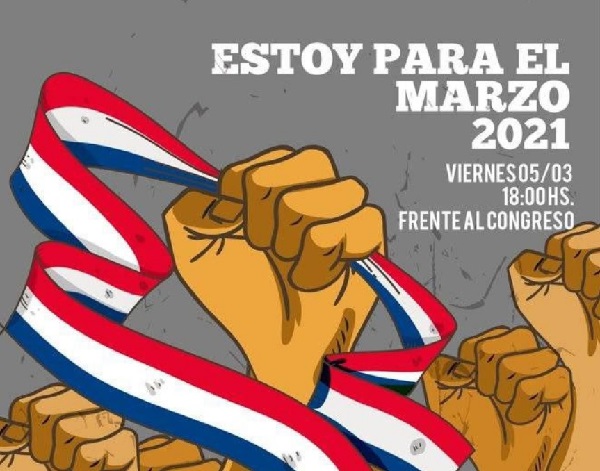 #EstoyParaElMarzo2021: Anuncian gran marcha para este viernes