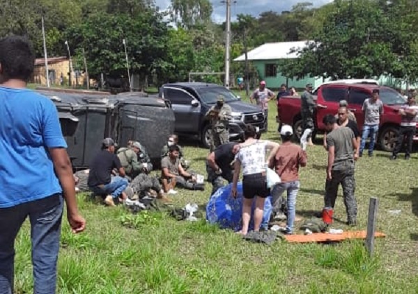 Vuelco de vehículo militar deja un herido de gravedad en Yby Yaú