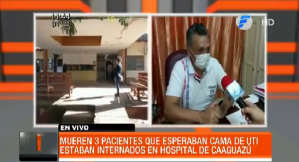 Tres pacientes fallecen a la espera de terapia intensiva en Caaguazú
