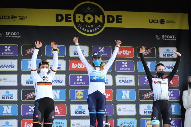 Van Vleuten, estrella del Movistar, gana la Vuelta a Flandes femenina