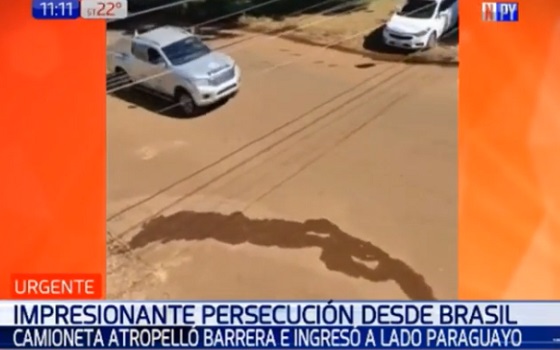 Persecución inicia en Brasil y termina en lado paraguayo