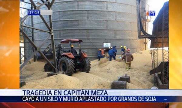 Hombre muere aplastado en silo de soja en Itapúa