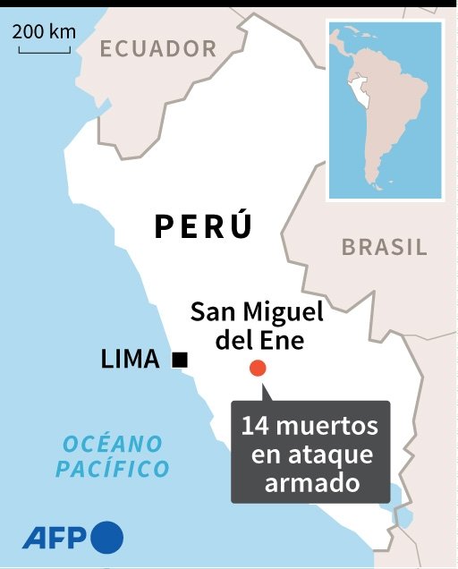 Dieciocho muertos en ataque armado en dos bares en valle cocalero en Perú