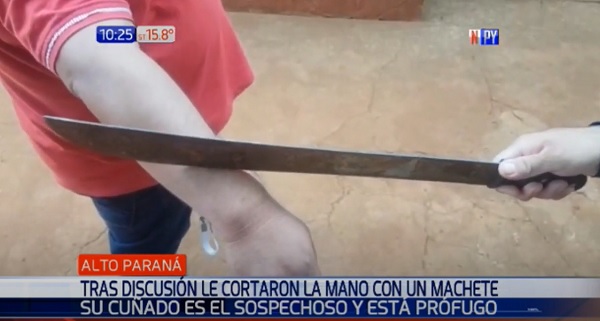 Hombre casi pierde una mano tras sufrir corte con machete en agresión