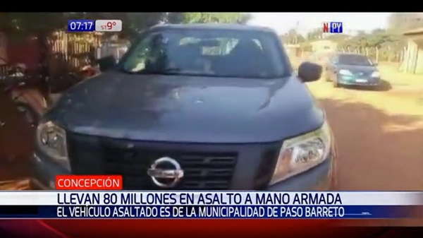 Asaltan a funcionarios de la comuna de Paso Barreto y se llevan G. 80 millones