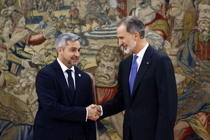 Mario Abdo se reunió con el Rey de España